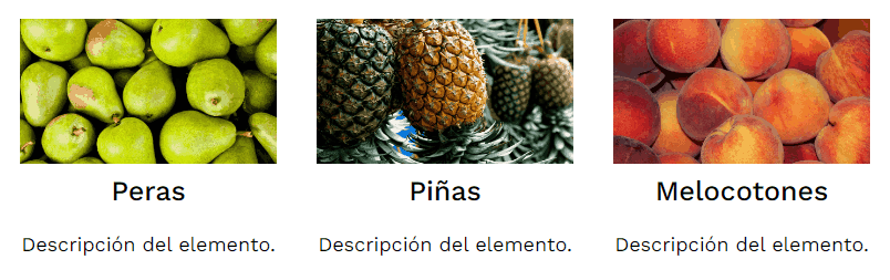 Cluster de contenidos en WordPress con imagen, título y descripción.