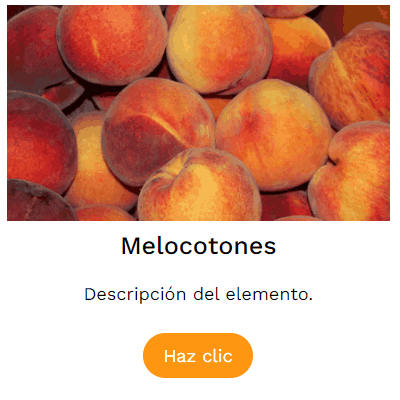Elemento del cluster de WordPress con imagen, título y un botón.